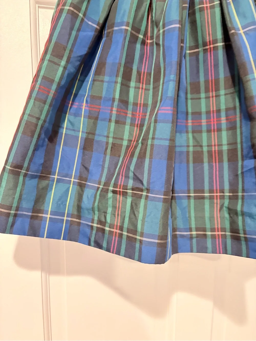 Ralph Lauren Girls Blue and Green Plaid Dress size 6